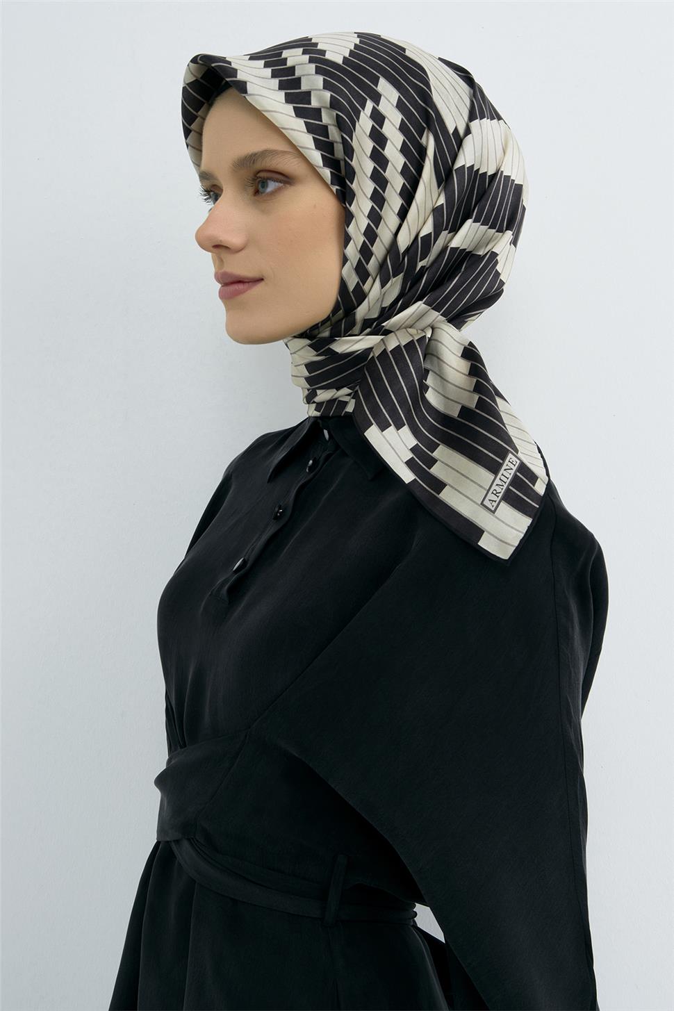 Armine 2026 İlkbahar Yaz Saf İpek Sura Eşarp 9525D 65