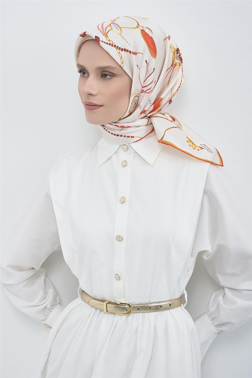 Armine 2026 İlkbahar Yaz Saf İpek Sura Eşarp 9527D 09