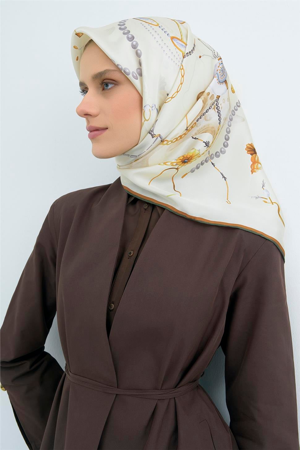 Armine 2026 İlkbahar Yaz Saf İpek Sura Eşarp 9527D 84