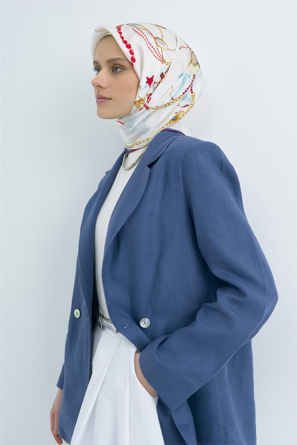Armine 2026 İlkbahar Yaz Saf İpek Sura Eşarp 9527D 01