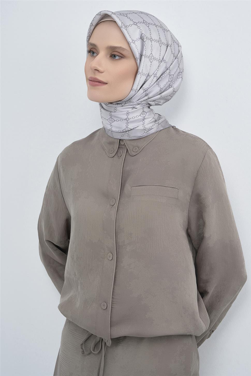Armine 2026 İlkbahar Yaz Saf İpek Twill Eşarp 9530D 08