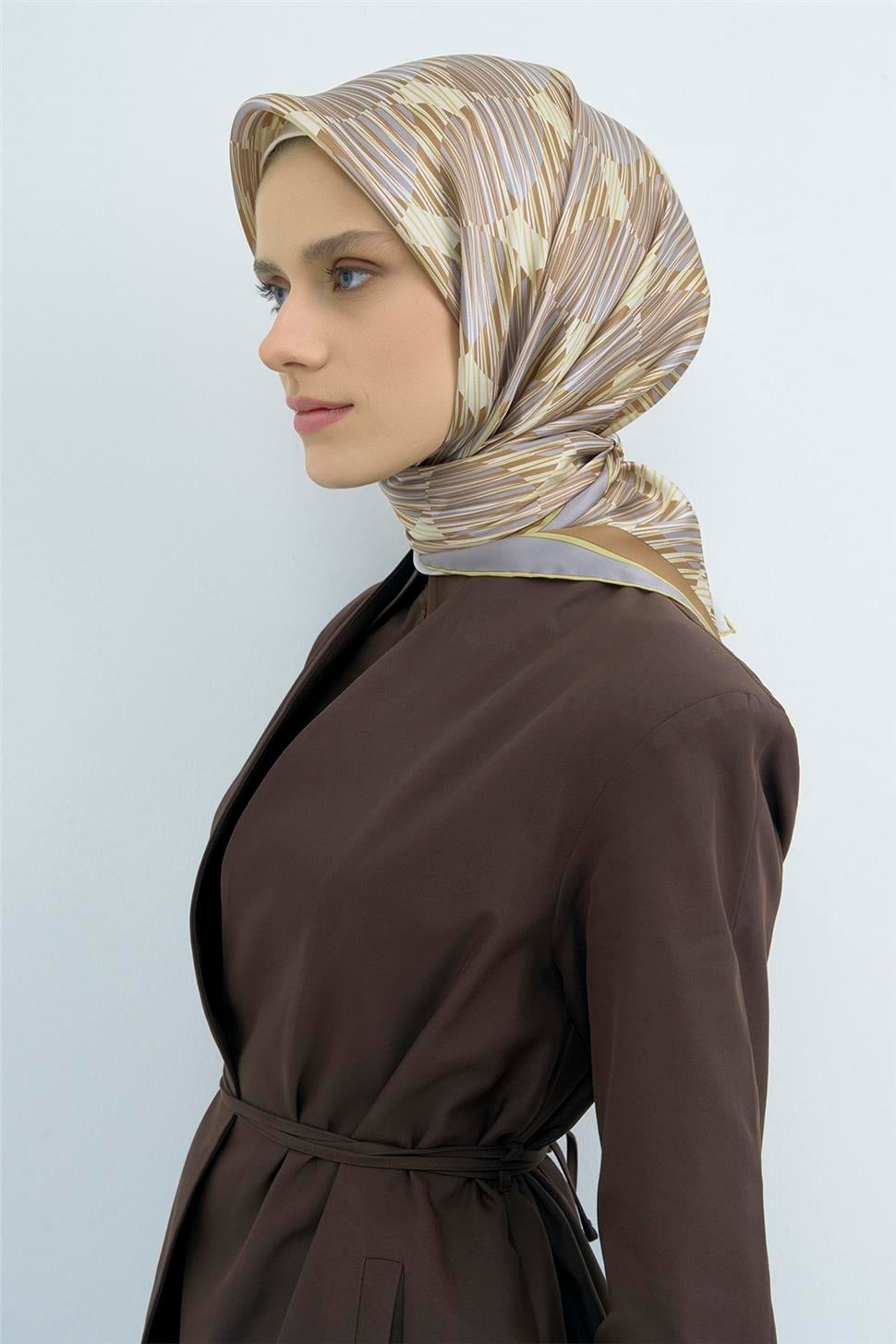Armine 2026 İlkbahar Yaz Saf İpek Sura Eşarp 9533D 83