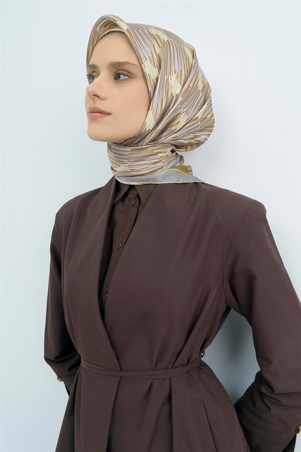 Armine 2026 İlkbahar Yaz Saf İpek Sura Eşarp 9533D 83