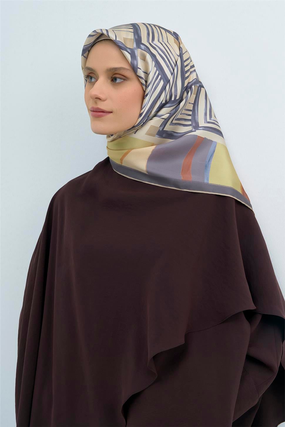 Armine 2026 İlkbahar Yaz Saf İpek Sura Eşarp 9534D 04