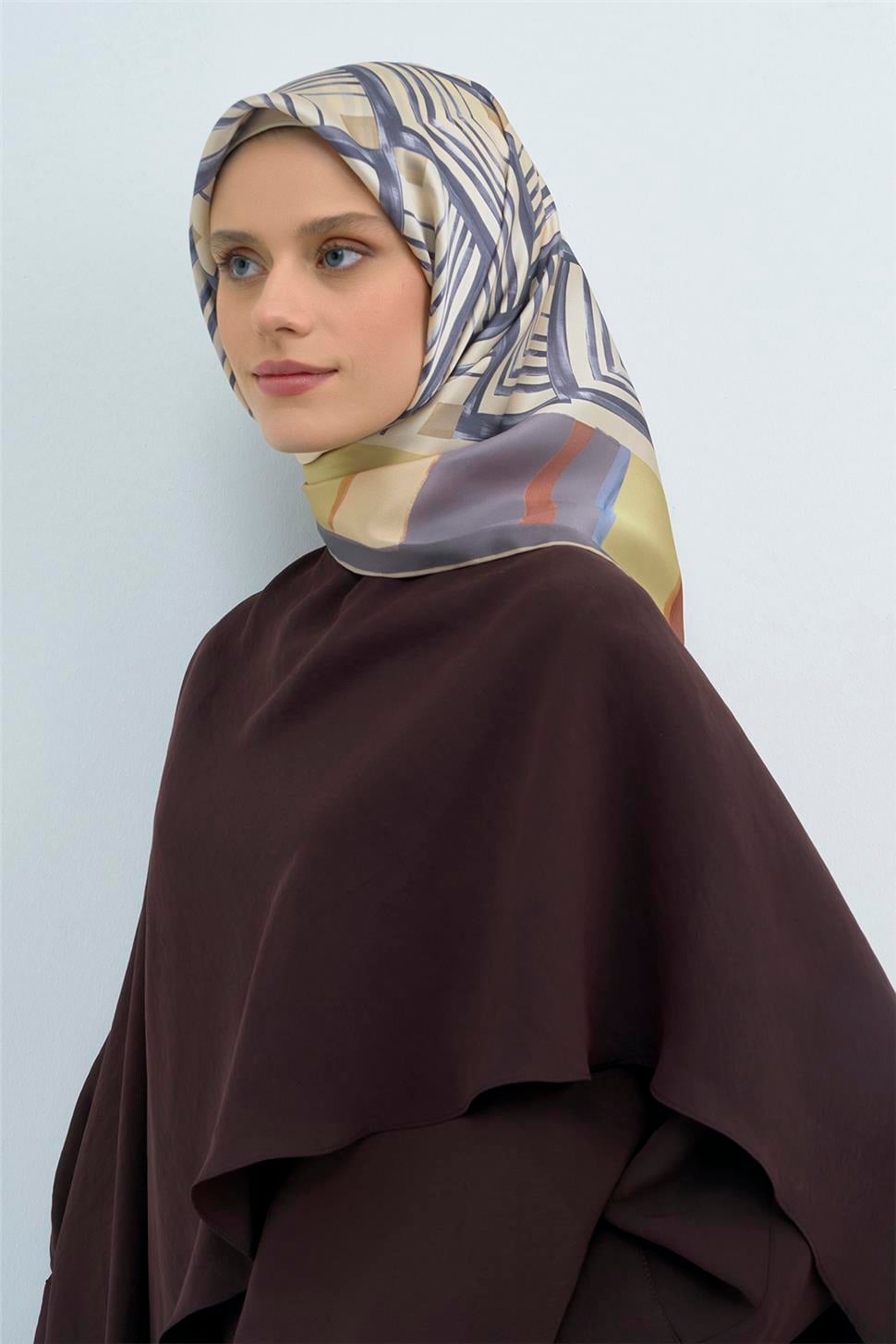 Armine 2026 İlkbahar Yaz Saf İpek Sura Eşarp 9534D 04