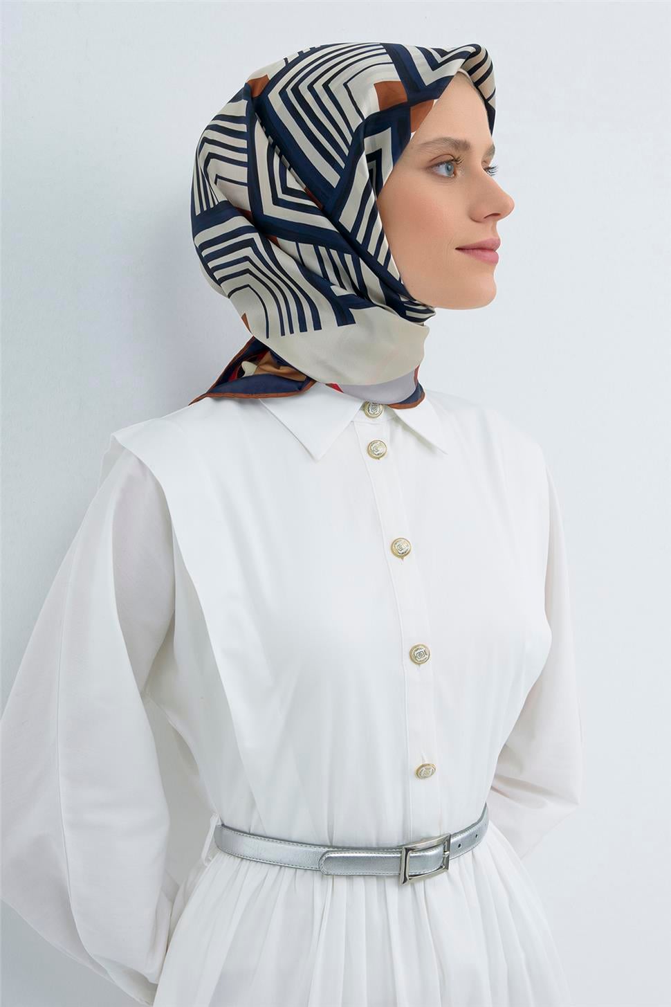 Armine 2026 İlkbahar Yaz Saf İpek Sura Eşarp 9534D 80