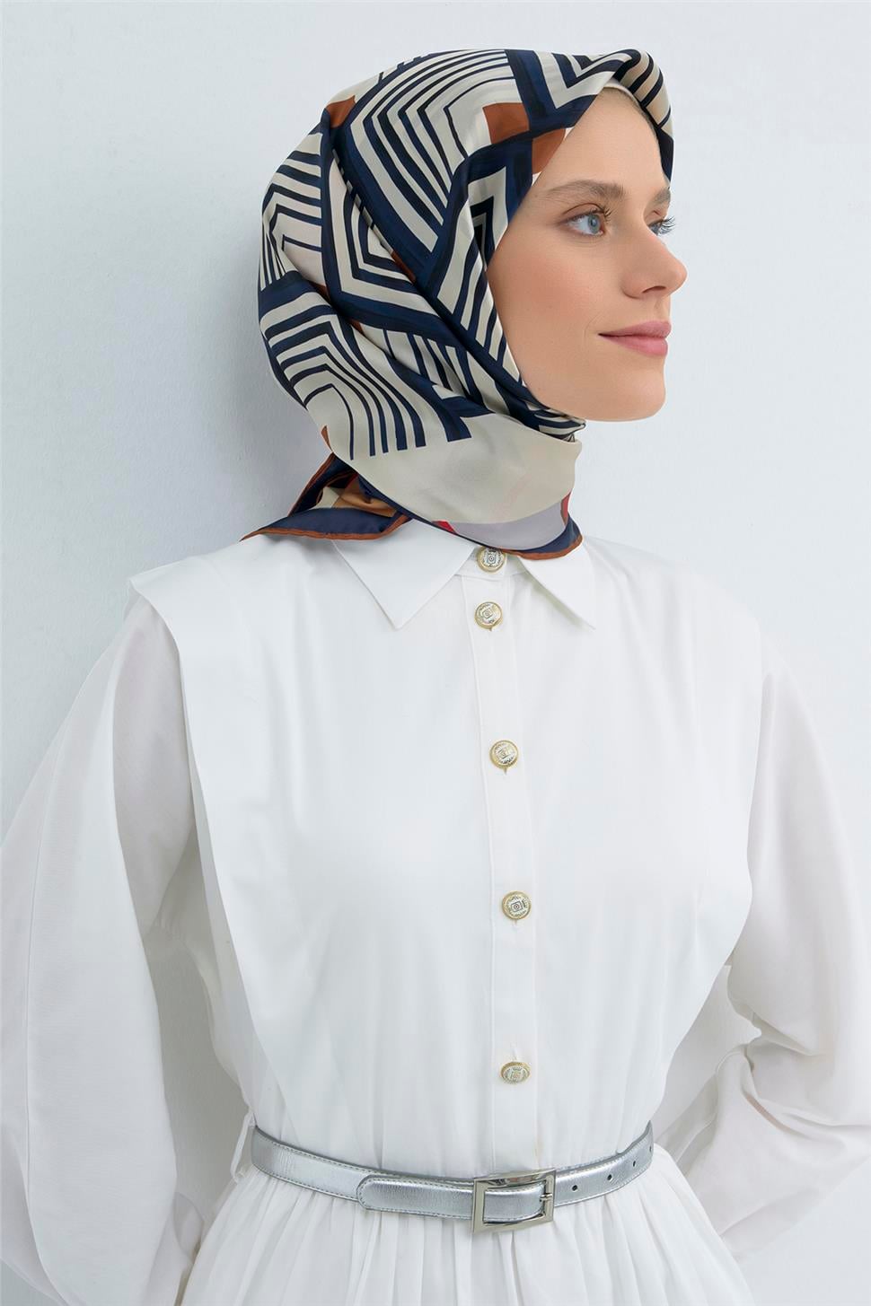 Armine 2026 İlkbahar Yaz Saf İpek Sura Eşarp 9534D 80