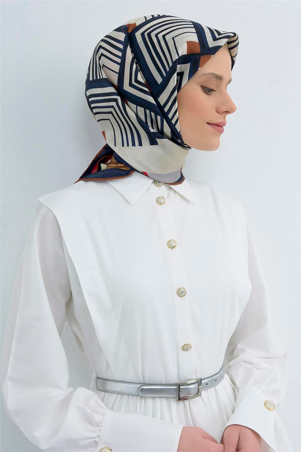 Armine 2026 İlkbahar Yaz Saf İpek Sura Eşarp 9534D 80