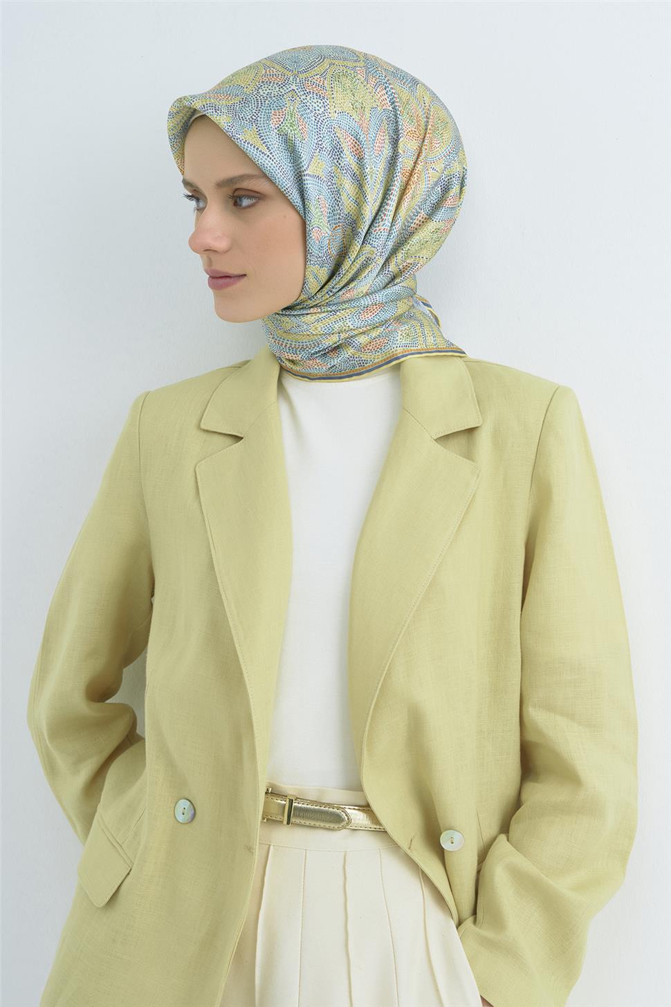 Armine 2026 İlkbahar Yaz Saf İpek Sura Eşarp 9540D 81