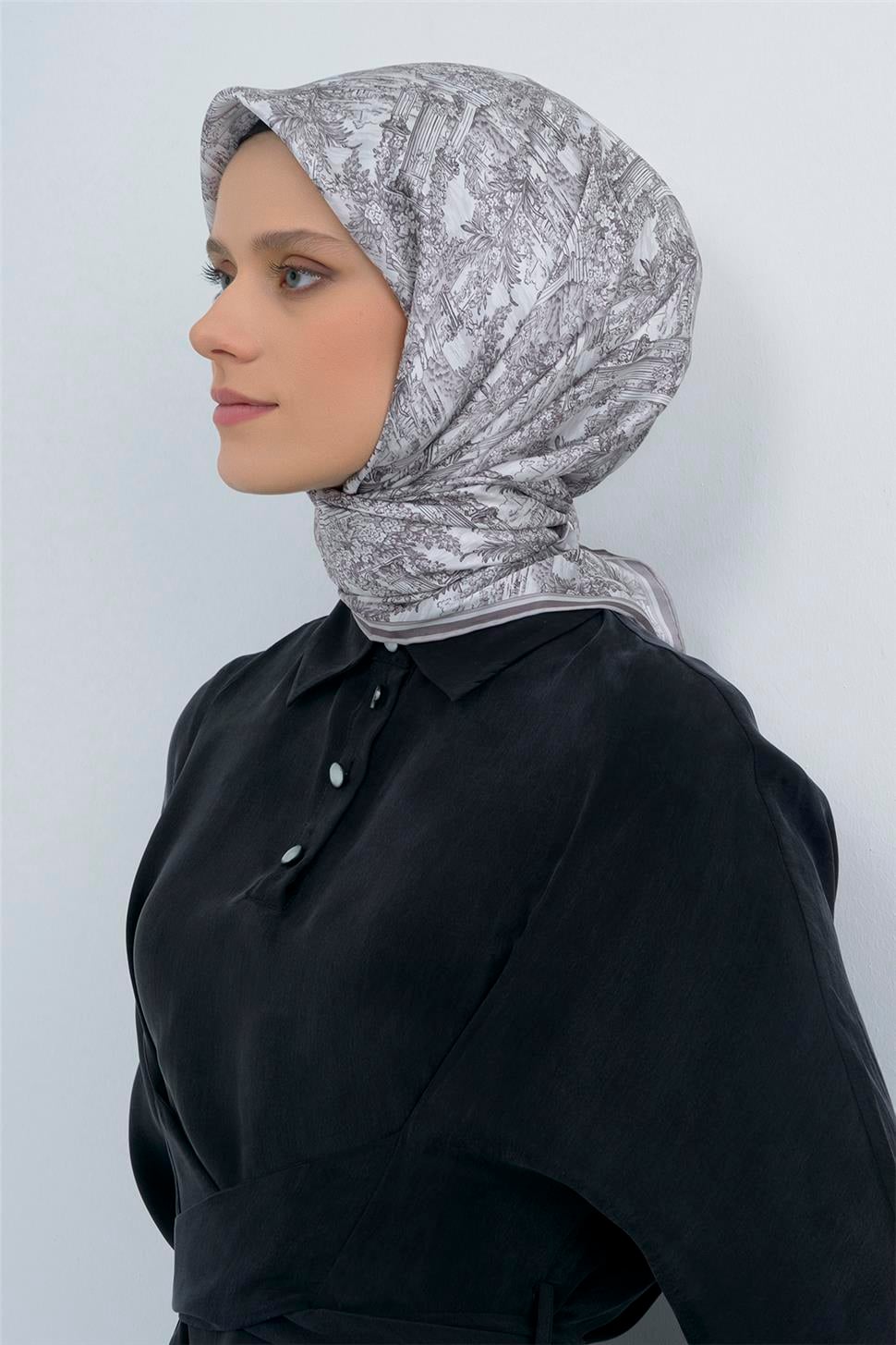 Armine 2026 İlkbahar Yaz Saf İpek Sura Eşarp 9546D 31