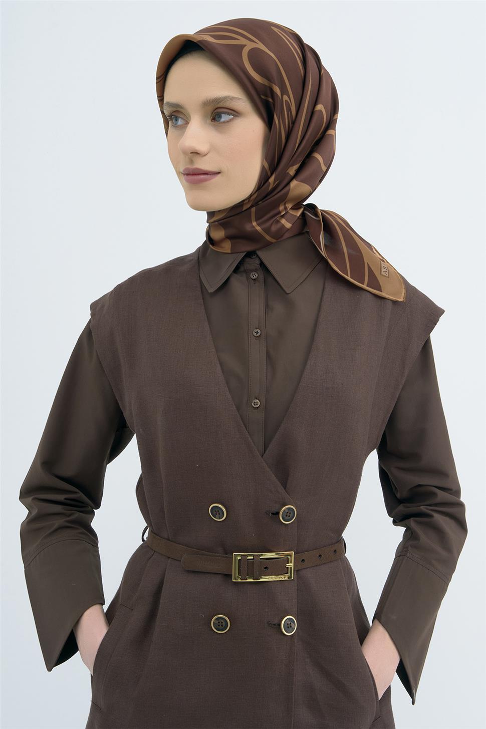 Armine 2026 İlkbahar Yaz Saf İpek Sura Eşarp 9553D 03