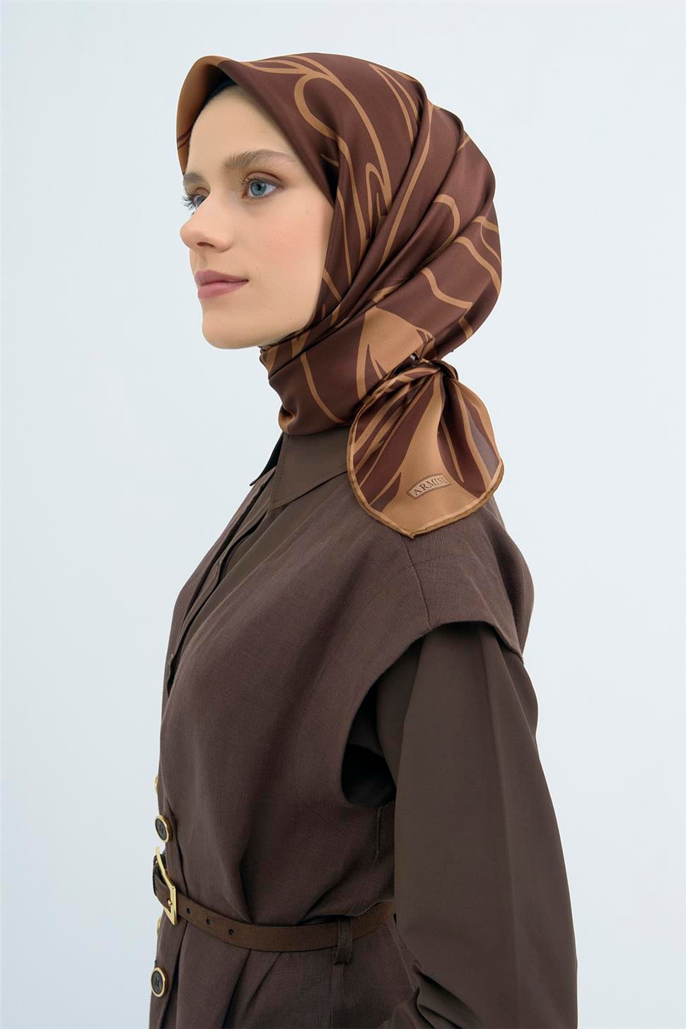 Armine 2026 İlkbahar Yaz Saf İpek Sura Eşarp 9553D 03